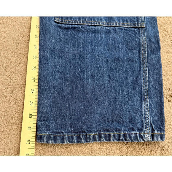 Vintage Polo Ralph Lauren x YANKEES Collab Carpenter Jeans Double Knee 34x32 - Picture 7 of 9
